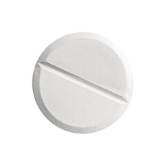  White pills isolated on white