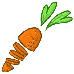 illustration of a sliced carrot