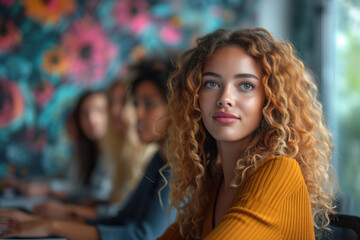 Fototapeta premium Inspirational Woman in Creative Office Space