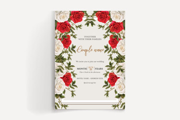 wedding card invitation templates set