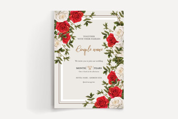 wedding card invitation templates set