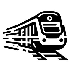 Japanese metro train icon vector clipart silhouette,
