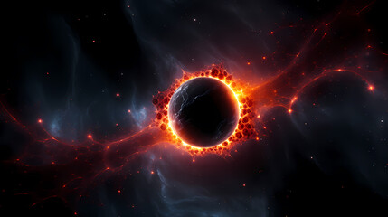 Cosmic illustration showing vibrant cosmic background