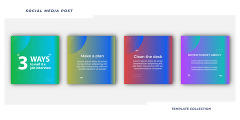 Tips for social media business marketing text here, tutorial, tips, post banner layout template background design element,