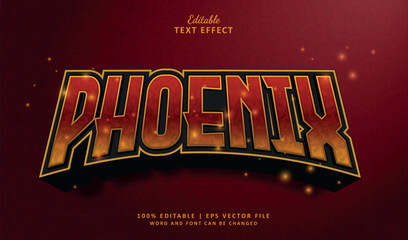 Phoenix Editable Text Effect Style 3d Esport