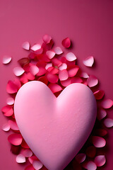 Fototapeta premium red pink hearts 