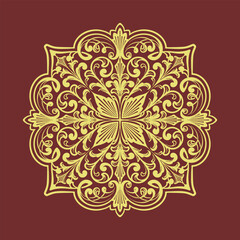 The identity logo has a classic feel with a luxurious mandala ornament