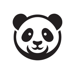 Panda vector illustration design silhouette style