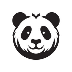 Panda vector illustration design silhouette style