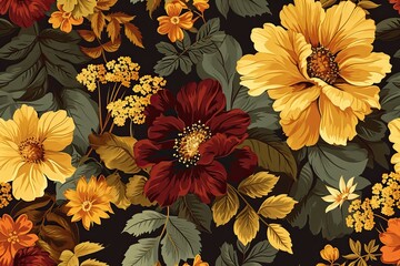 beautiful elegant floral pattern in a classical style
