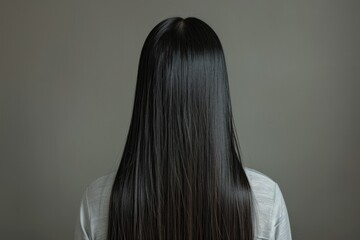 Woman with straight hair seen from behind