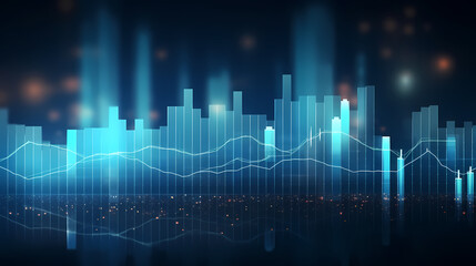 Stock market abstract background, economic and infographic concept