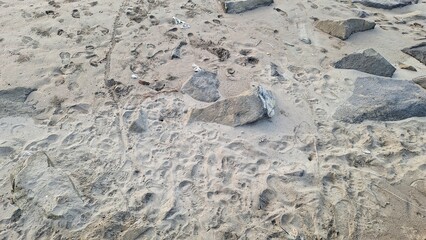 a beautiful combination of rocks and beach sand