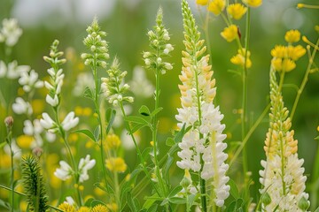Sweet clover Melilotus officinalis is a vital medicinal plant with flowers of white or yellow