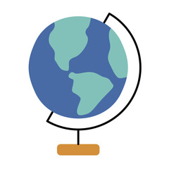 Geography hand drawn illustration