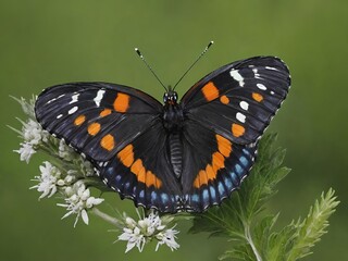 Fototapeta na wymiar Butterfly on a flower. Generative AI.