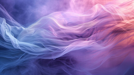 Fototapeta premium Delicate wisps of pastelcolored threads seem to float weightlessly through the air evoking a sense of serenity and tranquility.