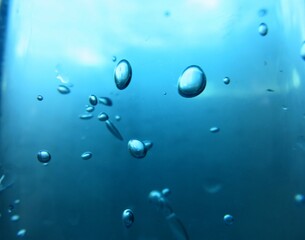 Bubble inclusions in blue gel