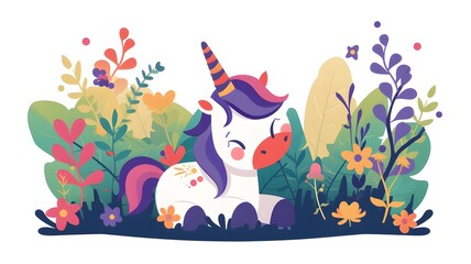 Cute unicorn hug love heart cartoon vector icon illustration. animal nature icon concept isolated premium vector. flat on white background --ar 16:9 --v 6