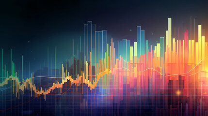 Stock market information technology concept illustration, illustration that can be used to analyze financial statements