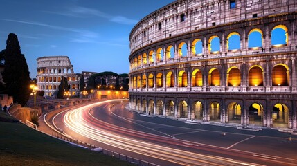 The Colosseum located in Rome. - obrazy, fototapety, plakaty