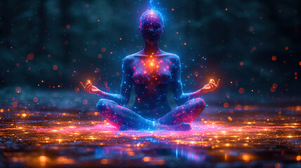 Quantum elements are connected to meditation, contributing to harmony and the w