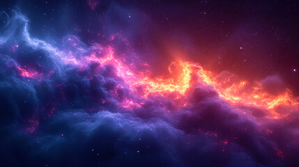 Fototapeta premium Smooth transitions between deep blue and magic purple in the form of cosmic