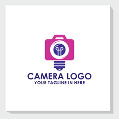 simple camera logo design vector, photography logo inspiration, technology brand identity