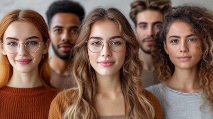 A group of different people on a white backgroun