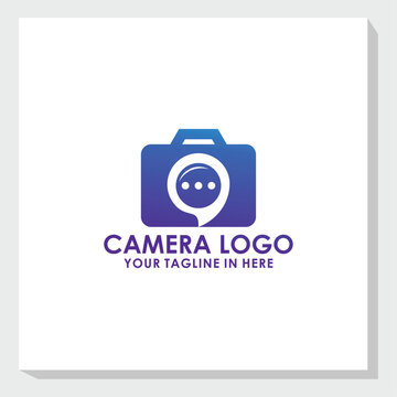 simple camera logo design vector, photography logo inspiration, technology brand identity