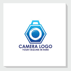 simple camera logo design vector, photography logo inspiration, technology brand identity