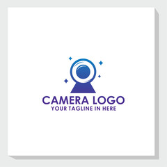 Obraz premium simple camera logo design vector, photography logo inspiration, technology brand identity