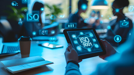 ISO 9000 / 9001 holographic digital business hub device