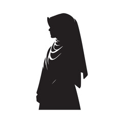 hijab style fashion standing vector illustration design