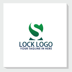 key logo design template, security logo concept