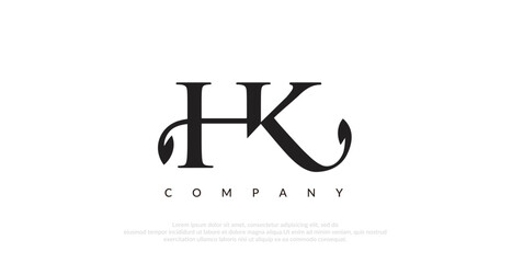 Initial HK Logo Design Vector 