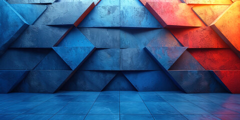 Geometric background with sharp angles and perspective, adding additional lines that create a sense of dept