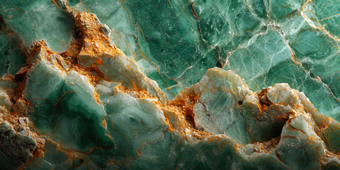 Luxurious green marble with intriguing veins and patterns, creating a feeling of refinement and sophistica