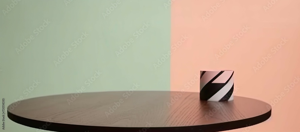 Aufkleber cosmetic brown background minimal and premium podium display for product presentation branding and p
