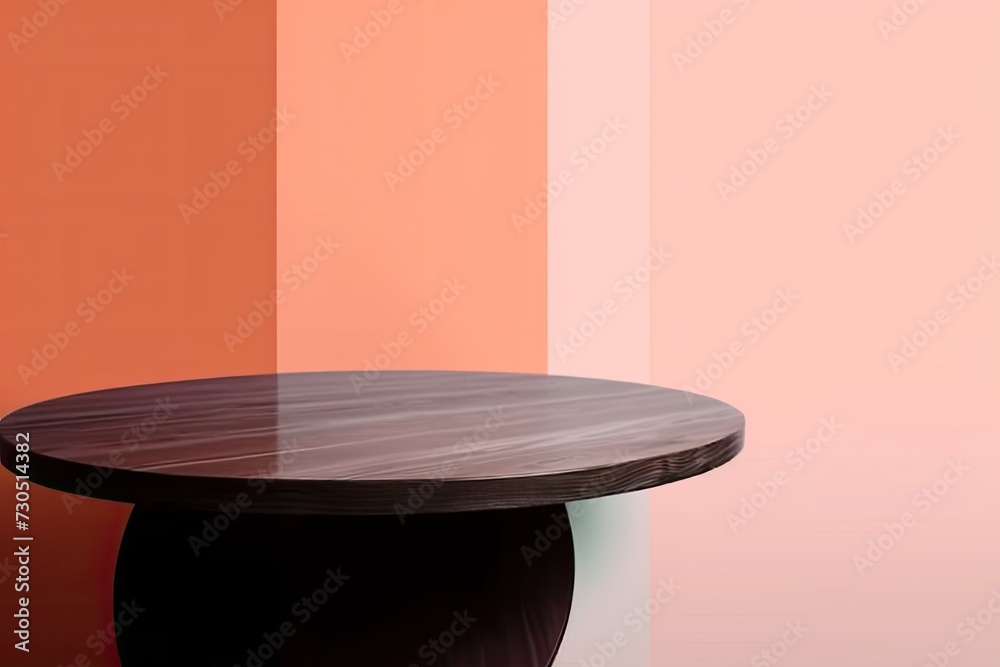 Aufkleber cosmetic brown background minimal and premium podium display for product presentation branding and p
