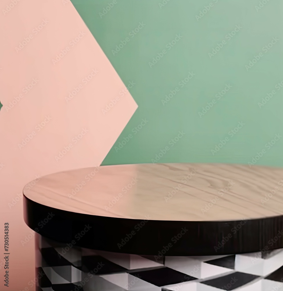Aufkleber cosmetic brown background minimal and premium podium display for product presentation branding and p