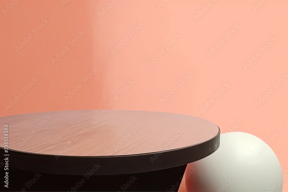 Aufkleber cosmetic brown background minimal and premium podium display for product presentation branding and p