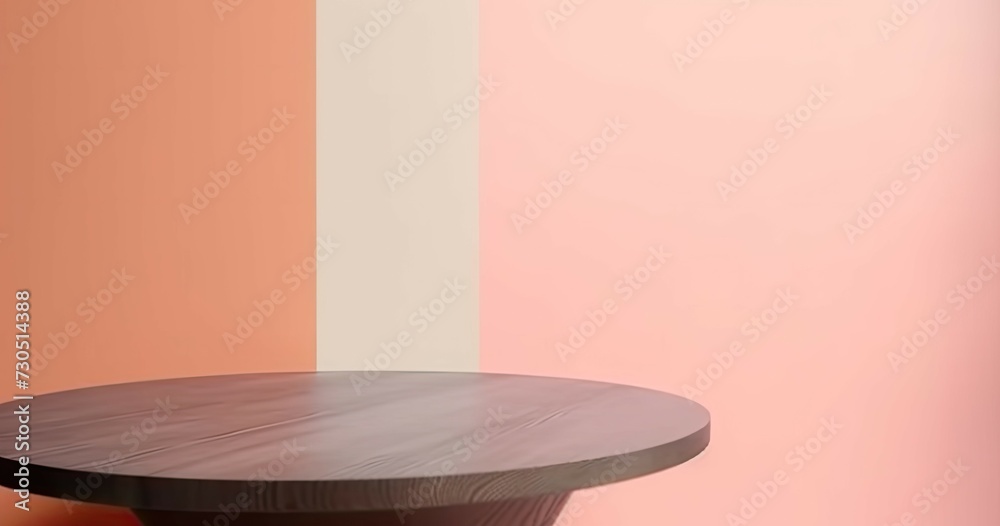Aufkleber cosmetic brown background minimal and premium podium display for product presentation branding and p