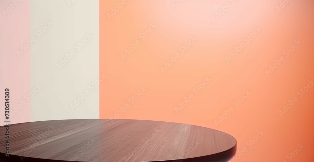 Aufkleber cosmetic brown background minimal and premium podium display for product presentation branding and p