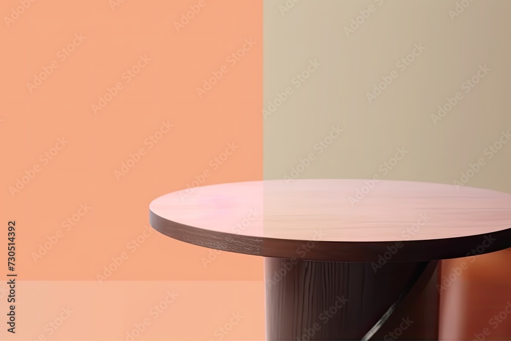 Aufkleber cosmetic brown background minimal and premium podium display for product presentation branding and p