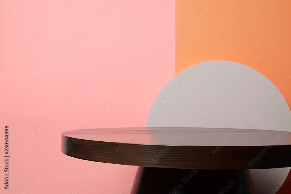 Aufkleber cosmetic brown background minimal and premium podium display for product presentation branding and p