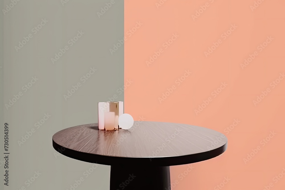 Aufkleber cosmetic brown background minimal and premium podium display for product presentation branding and p