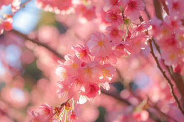 Obraz premium pink cherry blossom in spring