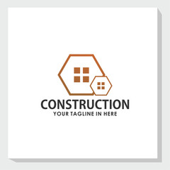 building logo concept design vector, construction logo design inspiration