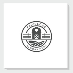 farm vintage logo design vector, agriculture logo inspiration